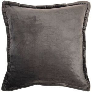 Open Box - Mina Victory - 20"x20" Oversize Sofia Solid Velvet Fla Charcoal
